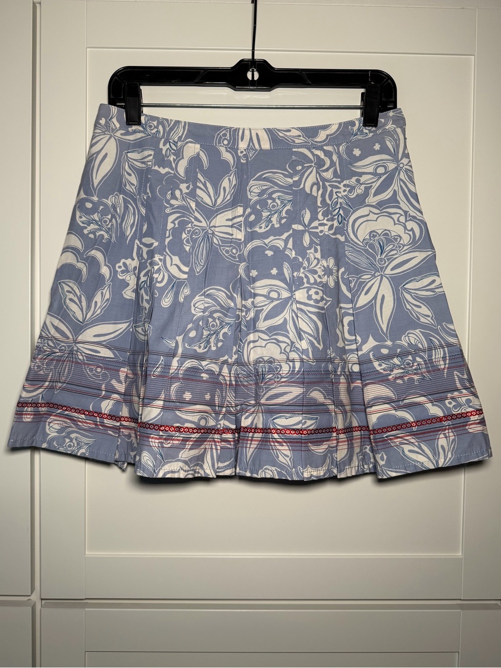 Y2K Colour Eighteen Floral Pleated Embroidered Mini Skirt Summer Coastal